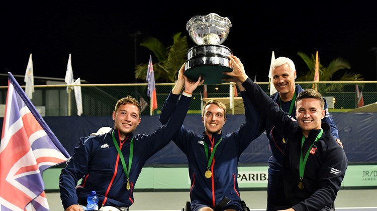 GB World Team Cup champions lifting the trophy