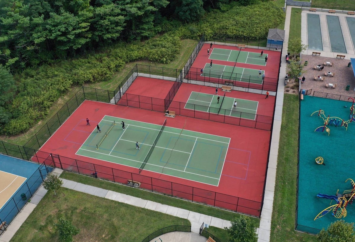 A birds-eye view of a pickleball club